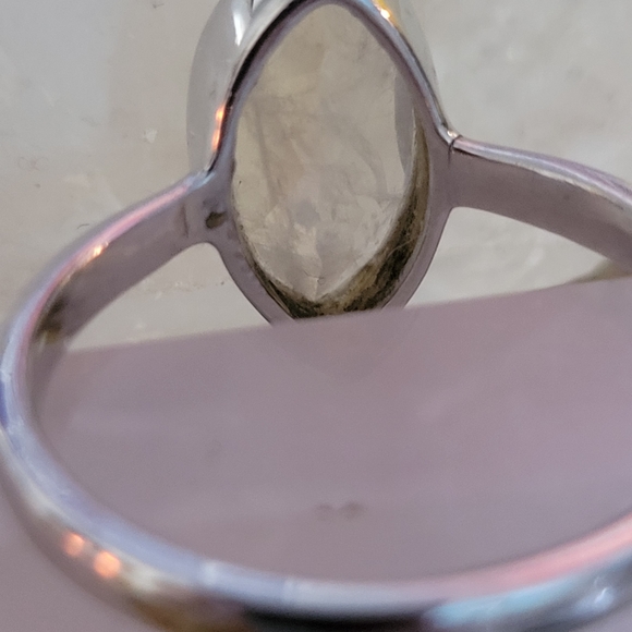 Clear Quartz Ring .925 Size 9 - Picture 4 of 8
